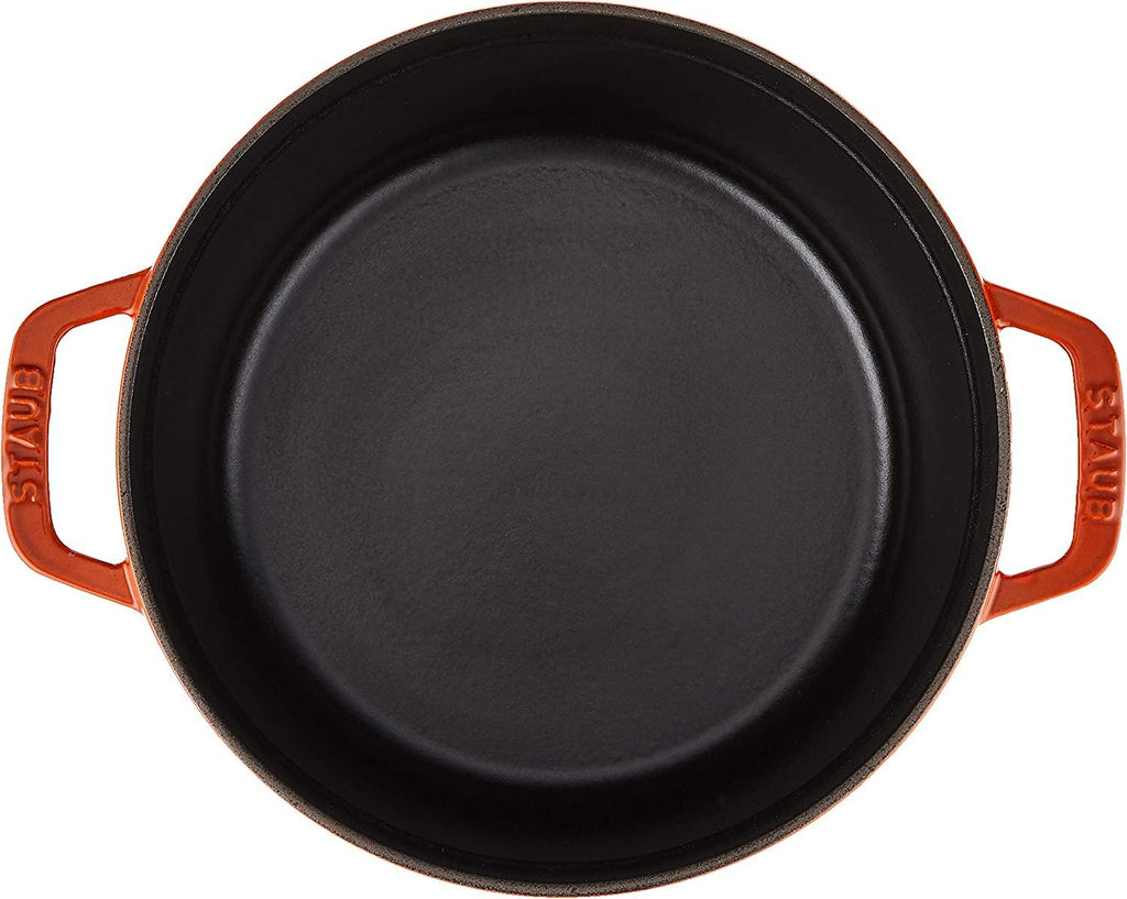 Staub Cast Iron 4-qt Round Cocotte - Burnt Orange, Made in France