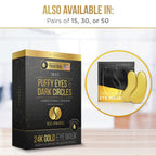 DERMORA Skin Treatment Mask 24K Gold Eye Mask - 100 Pairs Eye Gels - Rejuvenating Treatment for Revitalizing,Dark Cirlce,Puffiness,Refresh,Travel,Wrinkles (100 Pairs)