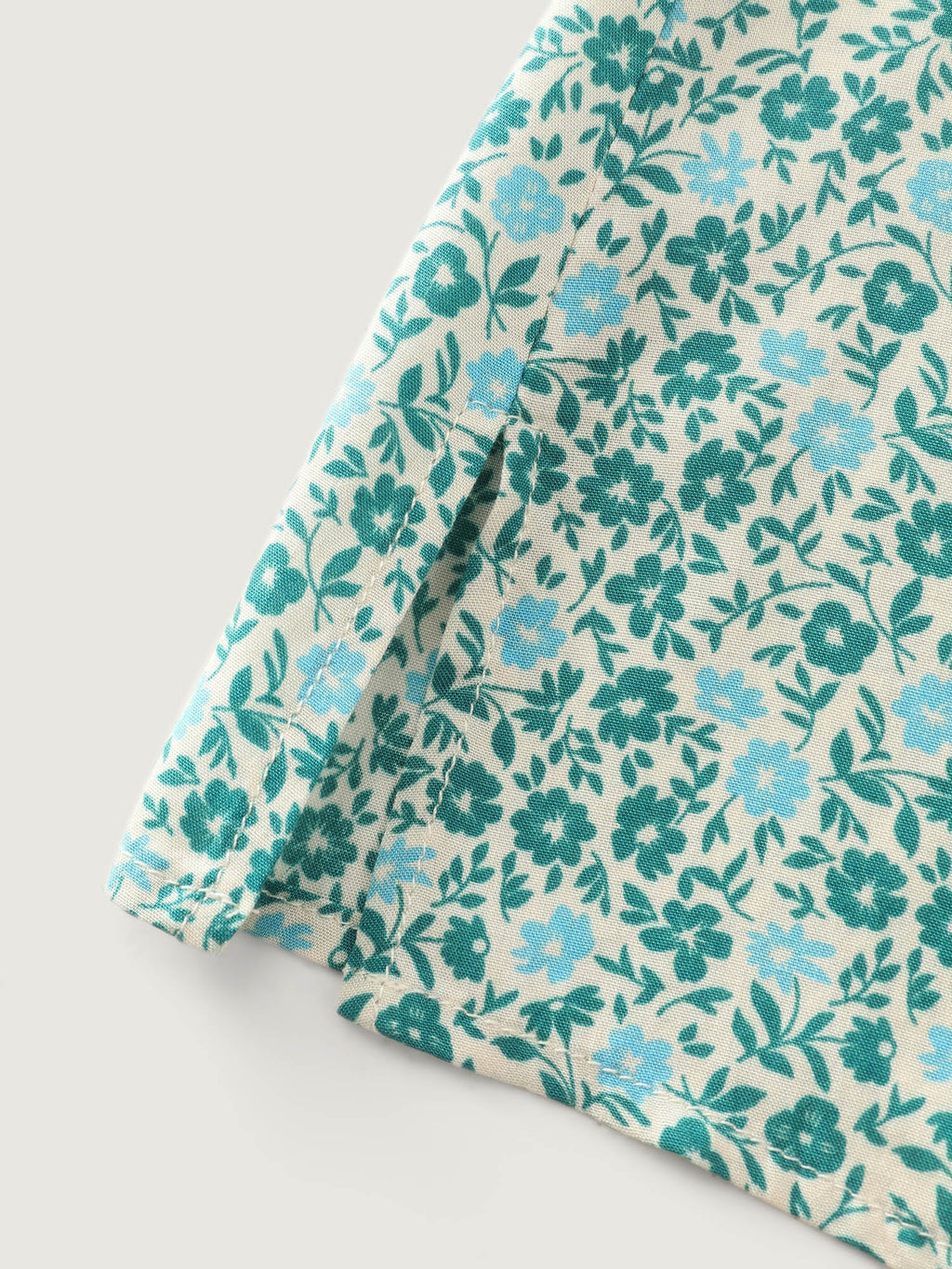 Floral Print Square Neckline Blouse