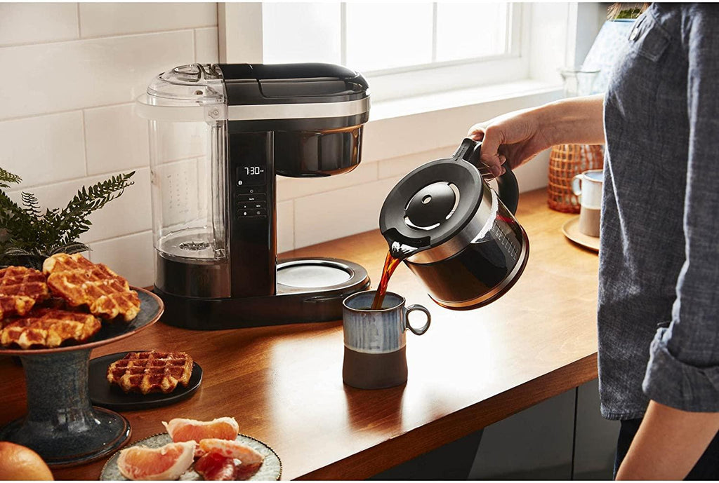 KitchenAid KCM1208OB Drip Spiral Showerhead Coffee Maker, 12 Cup, Onyx Black