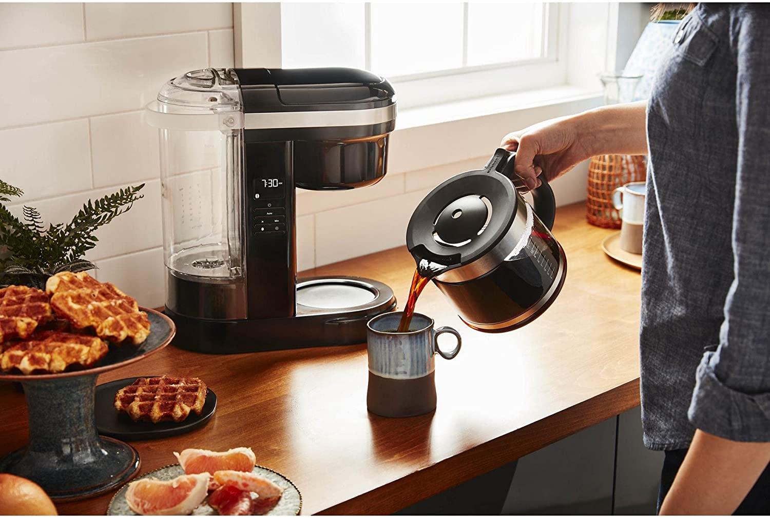 KitchenAid KCM1208OB Drip Spiral Showerhead Coffee Maker, 12 Cup, Onyx Black