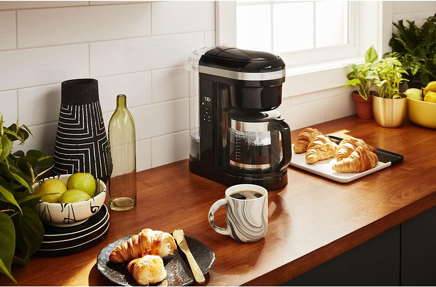 KitchenAid KCM1208OB Drip Spiral Showerhead Coffee Maker, 12 Cup, Onyx Black