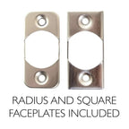 Scroll Satin Nickel Privacy Bed/Bath Door Lever (8-Pack)