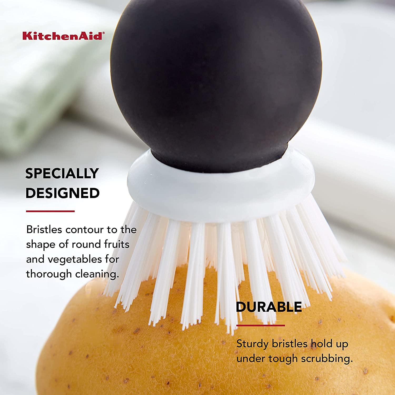 KitchenAid Soft Grip Vegetable Brush, 2.05 Inch, Black
