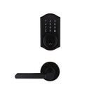 Castle Matte Black Touchpad Single Cylinder Deadbolt with TonbridLever Combo Pack