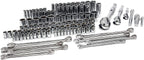 GEARWRENCH 110 Pc. 1/4", 3/8" & 1/2" Drive 6 & 12 Pt. Mechanics Tool Set, Standard & Deep, SAE/Metric - 89058