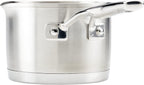 KitchenAid 3-Ply Base Stainless Saucepan with Pour Spouts, 1.5 Quart, Brushed Stainless Steel