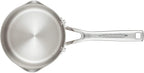 KitchenAid 3-Ply Base Stainless Saucepan with Pour Spouts, 1.5 Quart, Brushed Stainless Steel