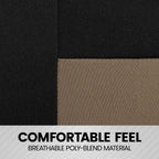 BDK PolyPro Seat Covers Full Set in Beige on Black – Front and Rear Split Bench Seat Covers for Cars, Easy to Install , Car Accessories for Auto Trucks Van SUV