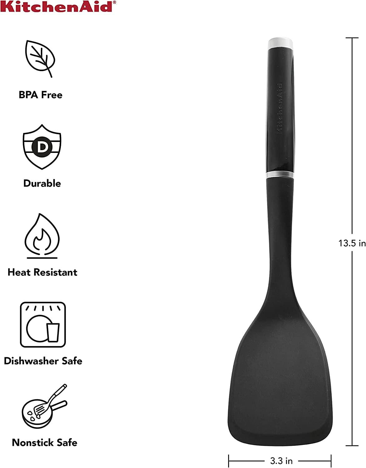 KitchenAid KE001OHOBA Classic Solid Turner, One Size, Black 2