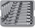 GEARWRENCH 12 Pc. 12 Pt. XL X-Beam Flex Head Ratcheting Combination Wrench Set, Metric - 85288