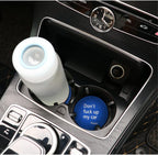 8sanlione 2 Pack Car Cup Holder Coasters, 2.75 Inch Non-Slip PVC Insert Cup Coaster, Anti-Scratch Auto Cup Mats for Women Men, Vehicle Interior Accessories Universal for Car, SUV, Truck (D Blue/2PCS)