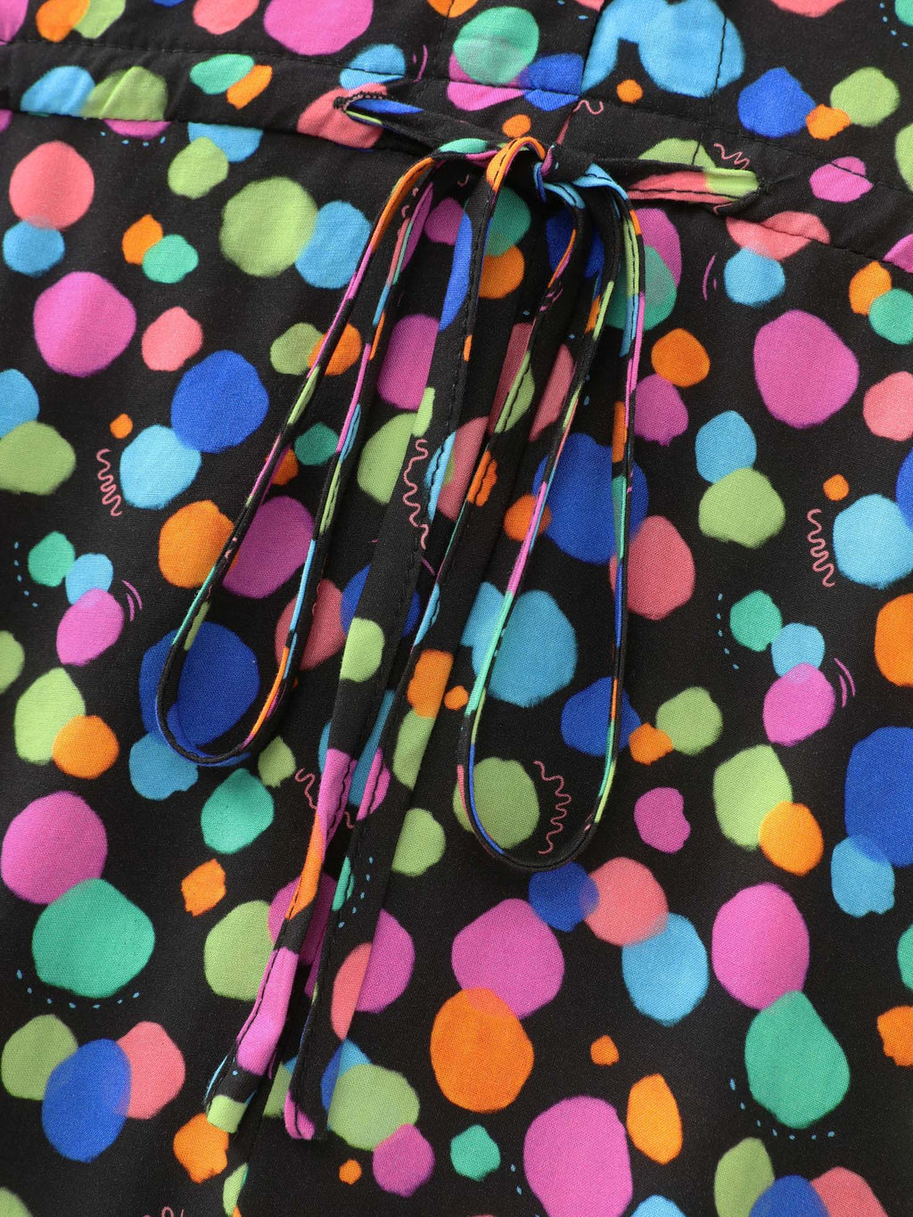 Multi-Color Polka Dots Print Midi Dress