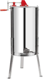 2 Frames Manual Honey Extractor Separator, Food Grade  Steel Honeycomb Spinner Drum Crank by Hand with Adjustable Height Stands, Beekeeping Pro Extraction Apiary CentrifuEquipment