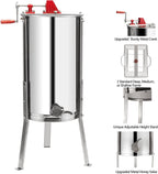 2 Frames Manual Honey Extractor Separator, Food Grade  Steel Honeycomb Spinner Drum Crank by Hand with Adjustable Height Stands, Beekeeping Pro Extraction Apiary CentrifuEquipment
