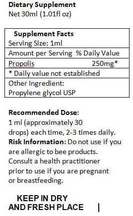 Glucose Health/Diabetes Health-6 Bottles Value Pack - Apiario Silvestre Brazilian Green Bee Propolis Liquid Glycolic Extra- Non Alcoholic, Wax Free, Sugar Free (NCC)