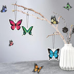 12 Pack Summer Flower Hanging Car Air Fresheners for Girls Women Cute Car Mirror Freshener (Butterfly)