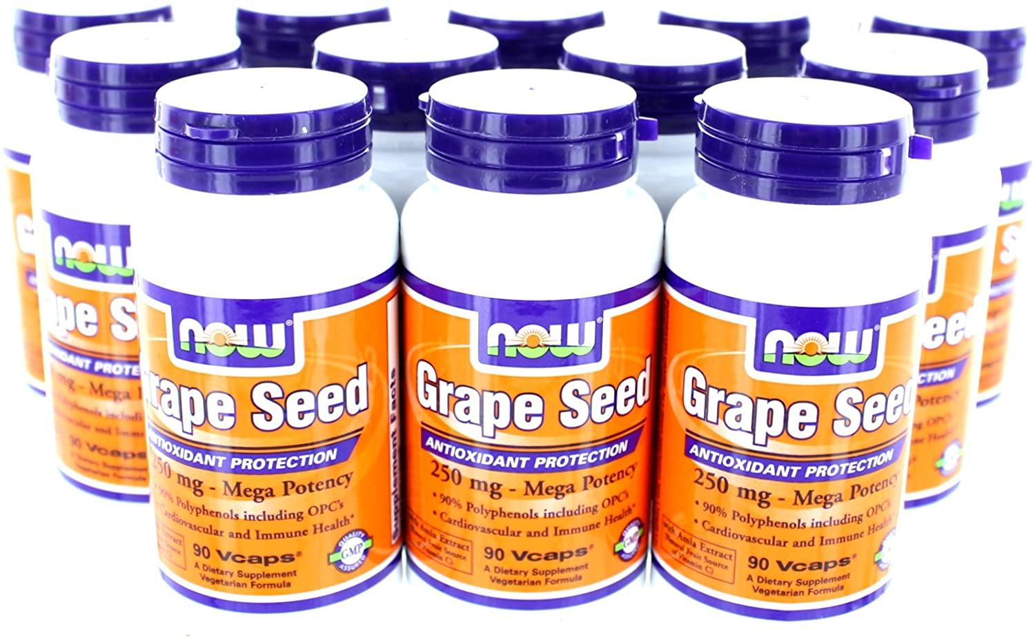 Now Foods Grape Seed Extract 250 mg, 90 Vcaps ( Multi-Pack)