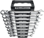 GEARWRENCH 8 Pc. 12 Pt. XL LocFlex Head Ratcheting Combination Wrench Set, SAE - 85798