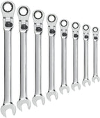 GEARWRENCH 8 Pc. 12 Pt. XL LocFlex Head Ratcheting Combination Wrench Set, SAE - 85798