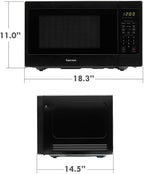 70929 0.9 cu. ft Small Compact 900 Watts 10 Power Settings, 12 Heating Presets, Removable Turntable, ADA Compliant Countertop Microwave, Black
