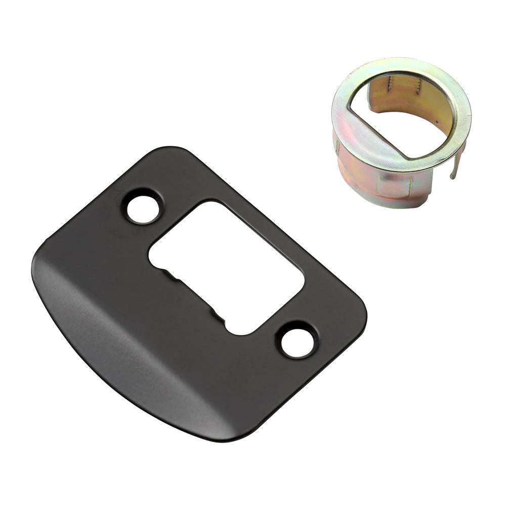 WestMatte Black Hall and Closet Door Lever with Square Rose (4-Pack)