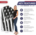 Autoamerics 1-Piece Windshield Sun Shade B&amp;W Art American Flag USA  - Foldable Car Front Window Sunshade for Most Sedans SUV Truck - Blocks Max UV Rays and Keeps Your Vehicle Cool - Medium