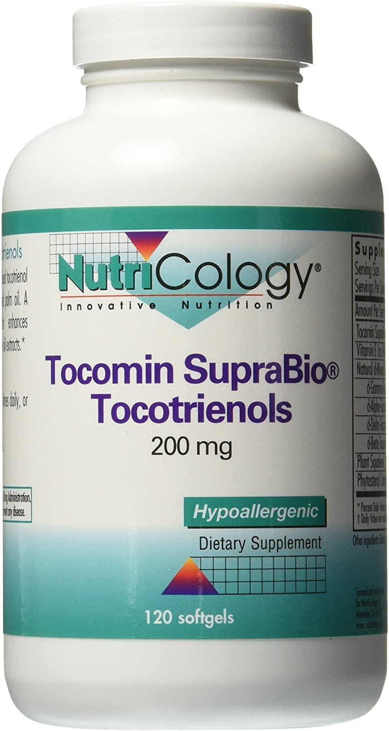 NutriCology Tocomin SupraBio Tocotrienols 200 mg - Palm Oil Vitamin E -120 Softgels