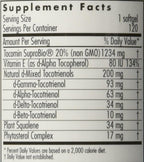 NutriCology Tocomin SupraBio Tocotrienols 200 mg - Palm Oil Vitamin E -120 Softgels