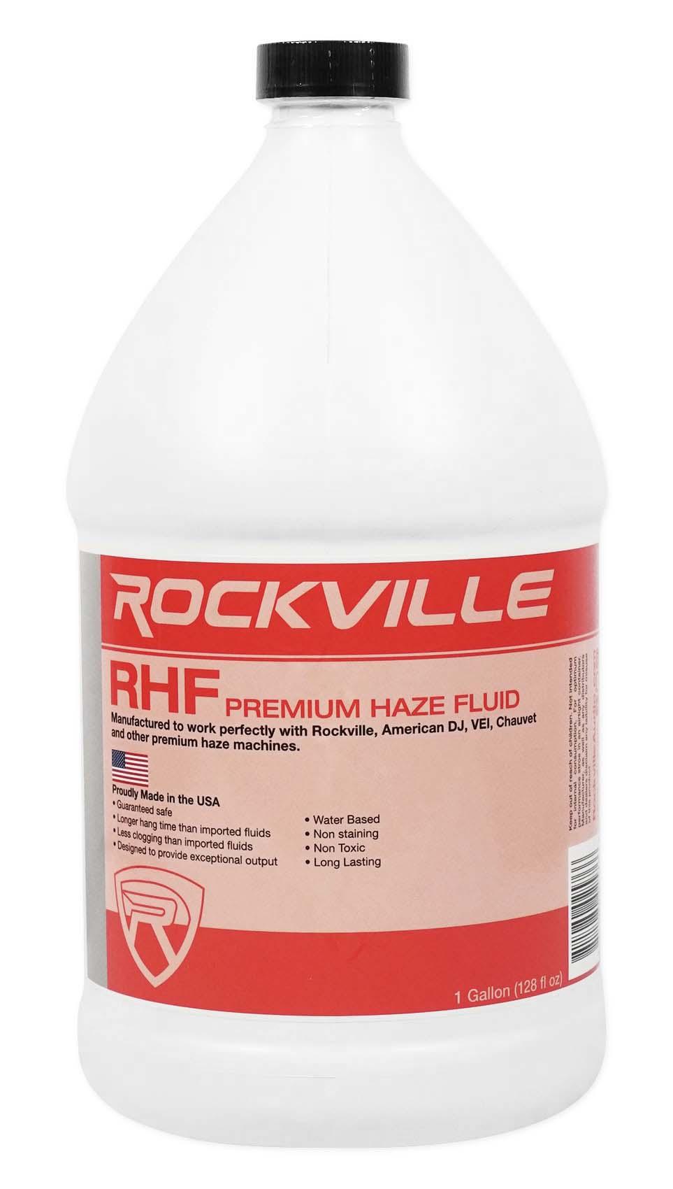 Rockville ROCKHAZE 700 CFM DMX Water Based DJ/Club Haze Machine+(3) Gal Fluid