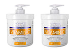 Advanced Clinicals Vitamin C Face &amp; Body Cream Moisturizing Skin Care Lotion, Anti Aging Vitamin C Skincare Moisturizer For Body, Face, Age Spots, Wrinkles, &amp; Sun Damaged Skin, Large 16oz (2-Pack)