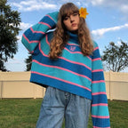 embroidered turtleneck sweater