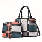 2pcs PU Leather Bag Set, Tassel Decor Handbag &amp; Crossbody Bag, Women's Office &amp; Work Purse