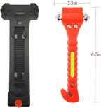 SINSEN Car Safety Hammer, Window Glass Hammer Breaker and Seat Belt Cutter Emergency Escape Tool Auto Car Escape 2-in-1 for Family Rescue &amp; Automotive Escape Tools, Reflective Tape, Set of 4 (T-04)