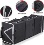 HOMEVE Extra Large Collapsible Trunk Organizer With Cooler Bag,3 Compartments Storage Organizer With Cover