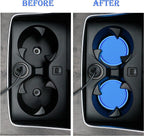 SINGARO Car Cup Coaster, 4PCS Universal Non-Slip Cup Holders Embedded in Ornaments Coaster, Car Interior Accessories, Blue