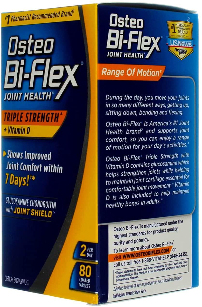 Osteo Bi-Flex Triple Strength + Vitamin D, Coated Tablets 80 ea (Pack of 10)