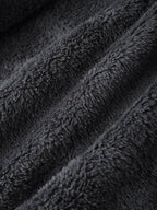 mens chenille knitted plush lined warm drawstring hooded cardigans