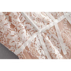 lace spaghetti strap mini dress