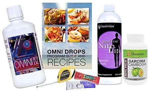 Authentic Omnitrition Omni Drop Program {Bundle] Includes: 4 oz Bottle Omni Drops w/ B12, Program Guide, Omni IV w/Glucosamine, OmniTrim Nite Lite, Garcinia Cambogia,Samples & Snapgate 10' Carabiner