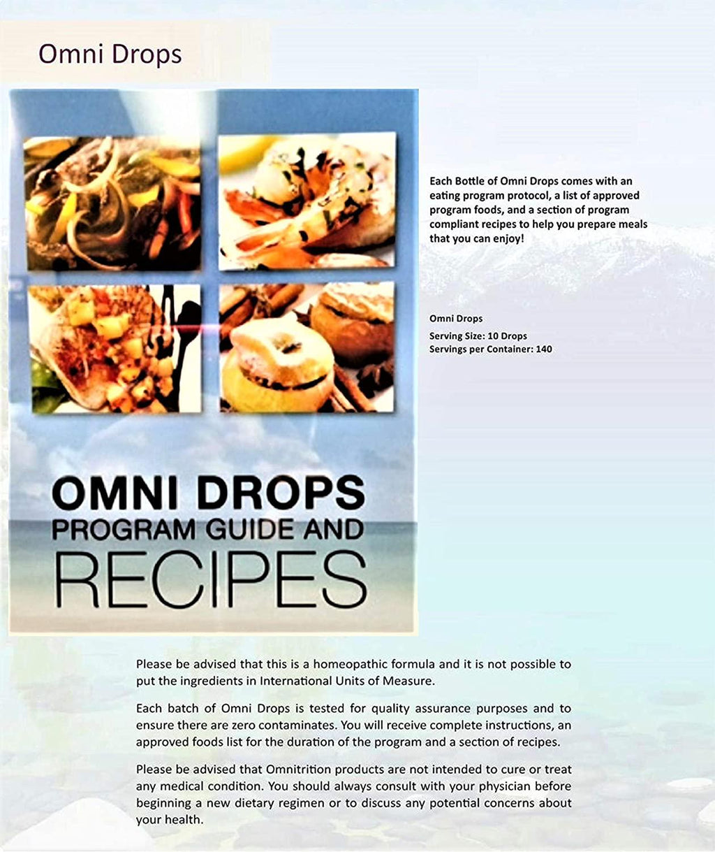 Authentic Omnitrition Omni Drop Program {Bundle] Includes: 4 oz Bottle Omni Drops w/ B12, Program Guide, Omni IV w/Glucosamine, OmniTrim Nite Lite, Garcinia Cambogia,Samples & Snapgate 10' Carabiner