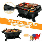 Heavy Duty Cast Iron Tabletop BBQ Grill Stove for Camping Picnic