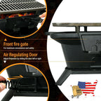 Heavy Duty Cast Iron Tabletop BBQ Grill Stove for Camping Picnic