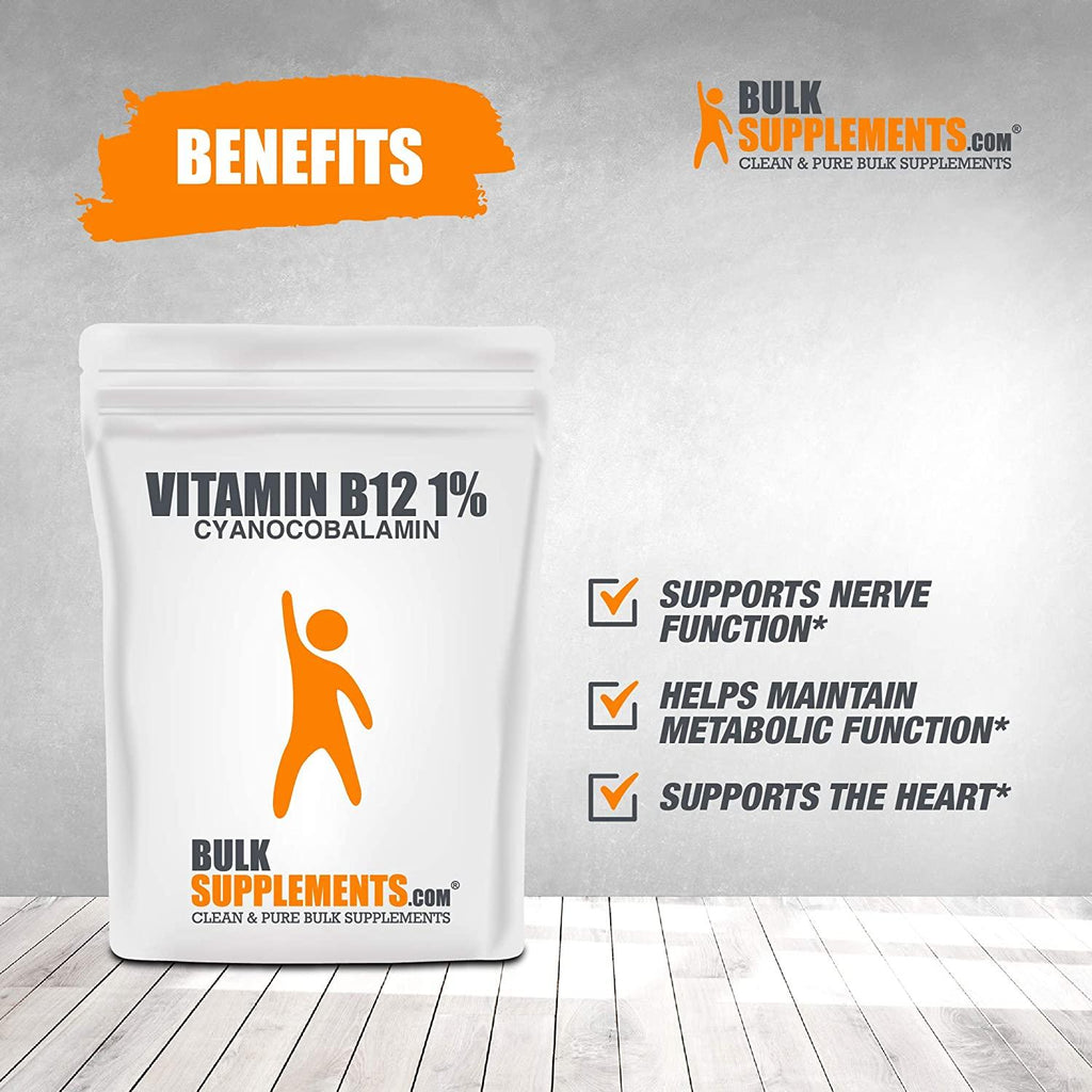 BulkSupplements.com Vitamin B12 1% (Cyanocobalamin) Powder (5 Kilograms - 11 lbs)