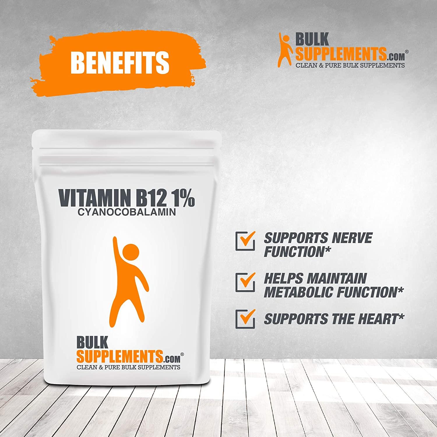 BulkSupplements.com Vitamin B12 1% (Cyanocobalamin) Powder (5 Kilograms - 11 lbs)
