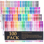 8/24/36/48/60/100pcsGelmushta Gel Pens Unique Colors (No Duplicates) Set For Adult Coloring Books Drawing With Case