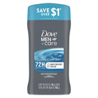 Dove Men+Care Antiperspirant Deodorant Stick Clean Comfort Twin Pack 72-Hour Sweat &amp; Odor Protection Antiperspirant for Men With 1/4 Moisturizing Cream 2.7 oz