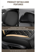 Upgrade Your Vehicle with 1pc of Luxury Car Seat Cover - Premium Faux Leather Car Seat Cushion Cover for Front &amp; Rear Seats!