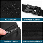 Hanging Car Trunk Organizer with Cooler, Large Pockets, Zippers Detachable Seat Back Waterproof Car Storage Trunk Organizer for Jeeps, SUVs, Black