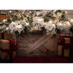 Farmhouse Deluxe 17.5 in. W x 11.5 in. H, 24 in. Dia, Weathered Gray Decorative Christmas Tree Box Collar